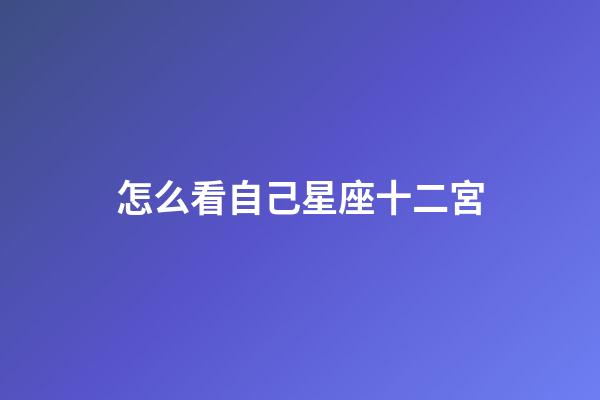 怎么看自己星座十二宮-第1張-星座運勢-玄機派