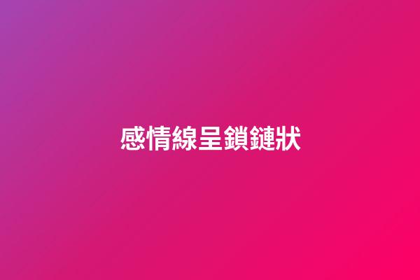 感情線呈鎖鏈狀