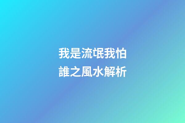 我是流氓我怕誰之風水解析
