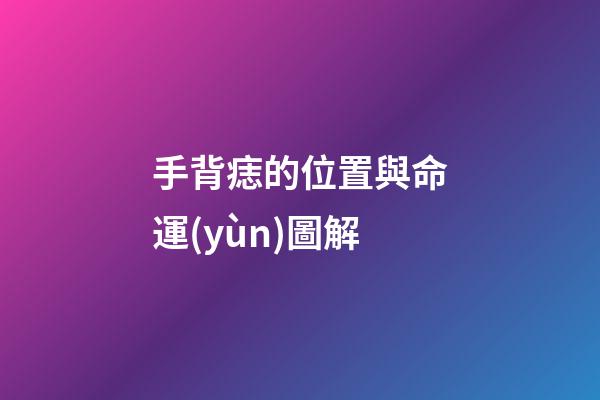 手背痣的位置與命運(yùn)圖解