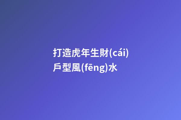 打造虎年生財(cái)戶型風(fēng)水