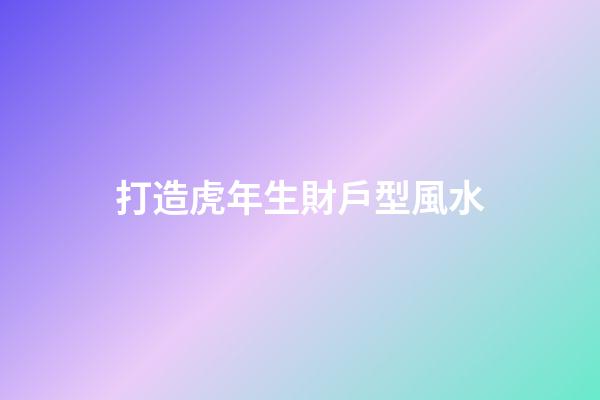 打造虎年生財戶型風水