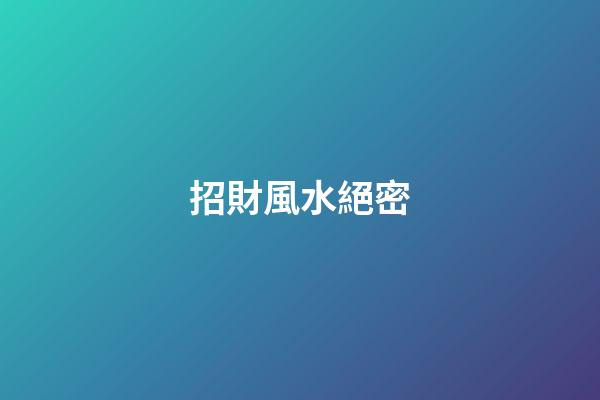 招財風水絕密