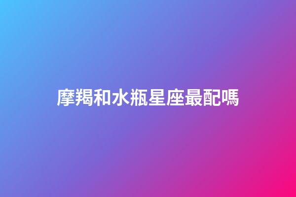 摩羯和水瓶星座最配嗎-第1張-星座運勢-玄機派