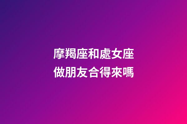 摩羯座和處女座做朋友合得來嗎-第1張-星座運勢-玄機派