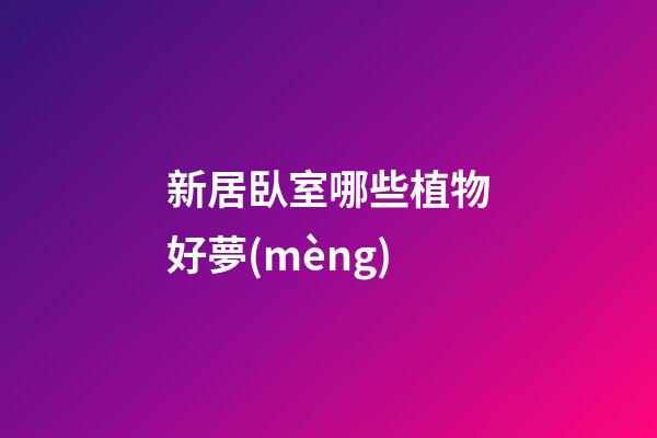 新居臥室哪些植物好夢(mèng)