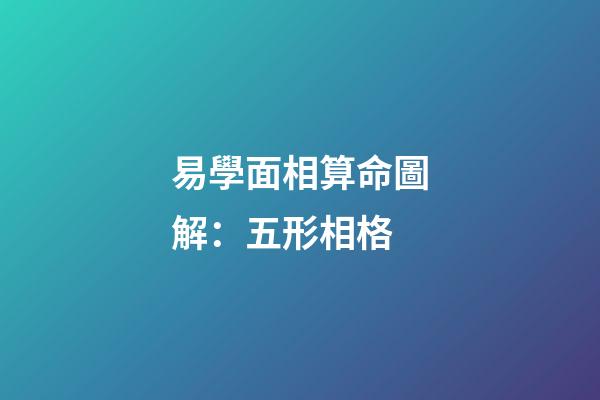 易學面相算命圖解：五形相格