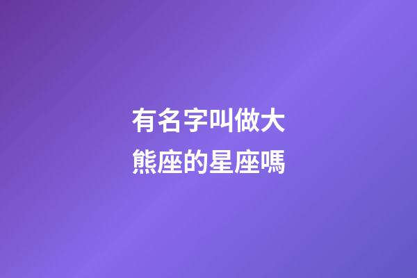 有名字叫做大熊座的星座嗎-第1張-星座運勢-玄機派