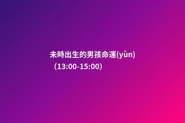 未時出生的男孩命運(yùn)（13:00-15:00）