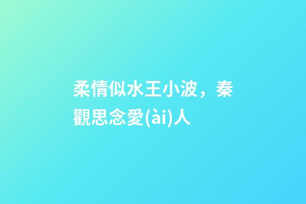 柔情似水王小波，秦觀思念愛(ài)人-第1張-觀點(diǎn)-玄機(jī)派
