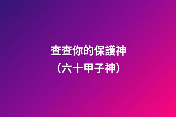 查查你的保護神（六十甲子神）