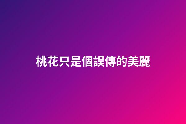 桃花只是個誤傳的美麗