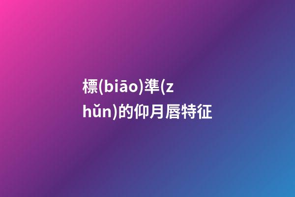 標(biāo)準(zhǔn)的仰月唇特征