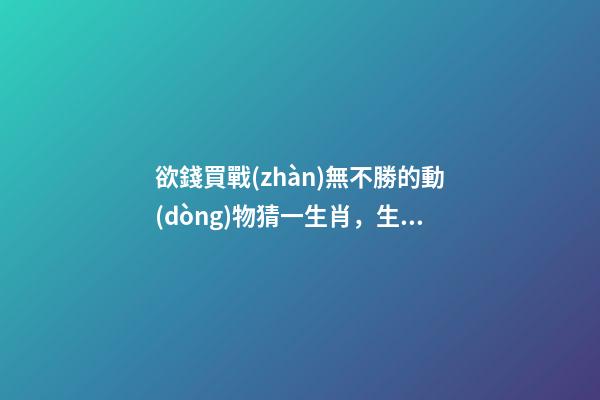 欲錢買戰(zhàn)無不勝的動(dòng)物猜一生肖，生肖鼠逐時(shí)、逐日、逐年運(yùn)勢