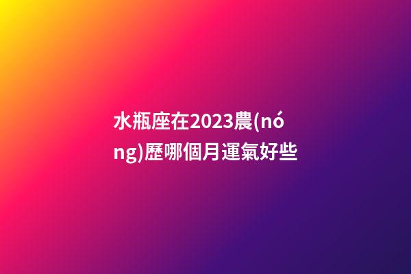 水瓶座在2023農(nóng)歷哪個月運氣好些-第1張-星座運勢-玄機派