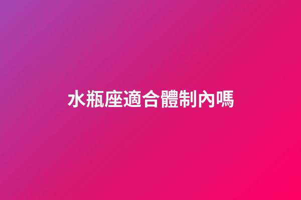 水瓶座適合體制內嗎