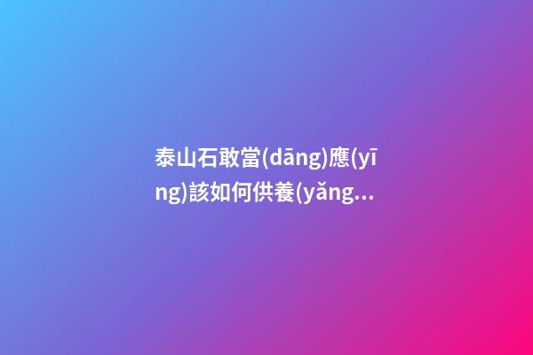 泰山石敢當(dāng)應(yīng)該如何供養(yǎng)?