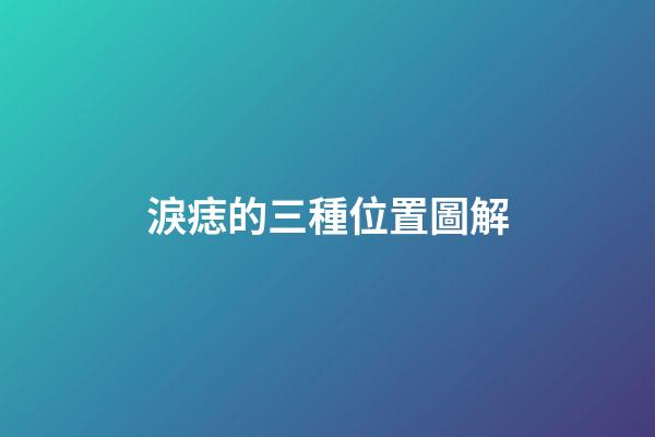 淚痣的三種位置圖解