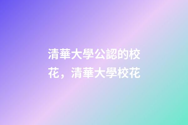 清華大學公認的校花，清華大學校花-第1張-觀點-玄機派