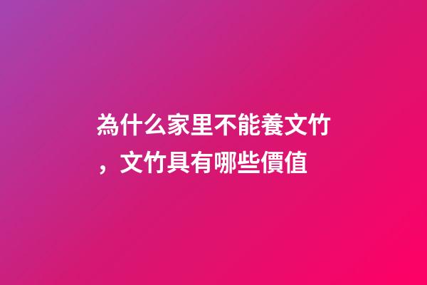 為什么家里不能養文竹，文竹具有哪些價值