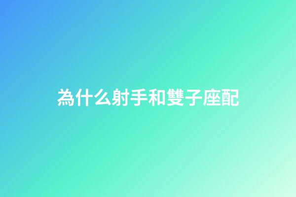 為什么射手和雙子座配-第1張-星座運勢-玄機派