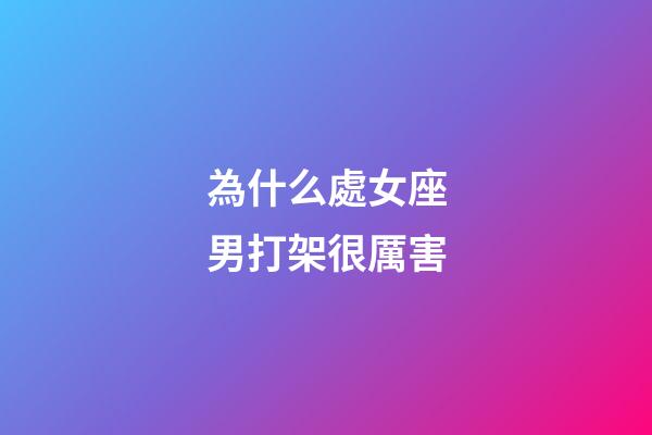 為什么處女座男打架很厲害-第1張-星座運勢-玄機派