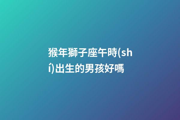猴年獅子座午時(shí)出生的男孩好嗎-第1張-星座運(yùn)勢(shì)-玄機(jī)派