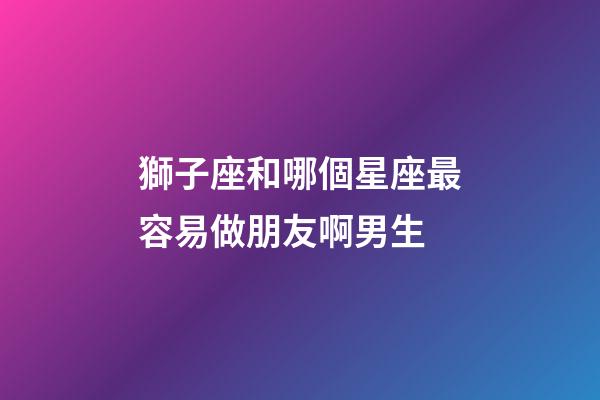 獅子座和哪個星座最容易做朋友啊男生-第1張-星座運勢-玄機派