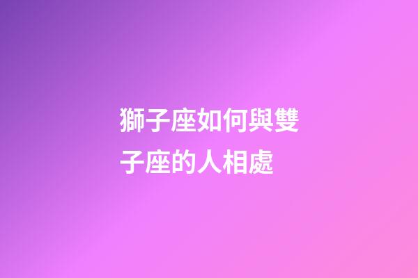 獅子座如何與雙子座的人相處-第1張-星座運勢-玄機派