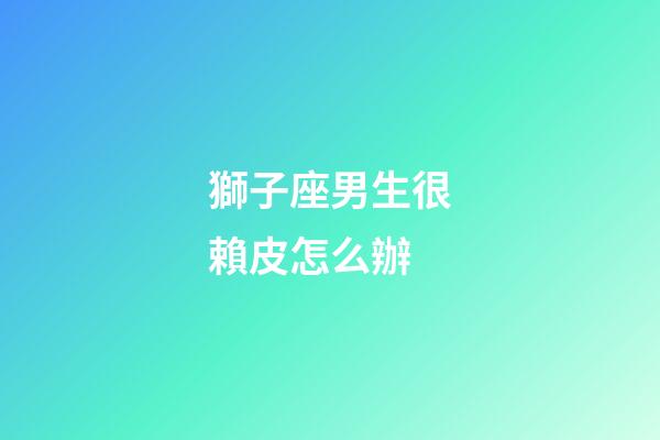 獅子座男生很賴皮怎么辦-第1張-星座運勢-玄機派