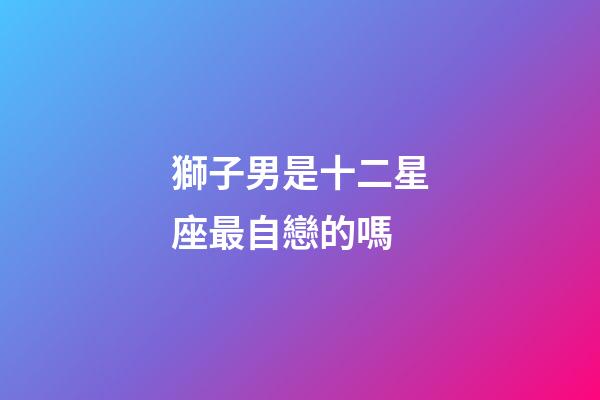 獅子男是十二星座最自戀的嗎-第1張-星座運勢-玄機派