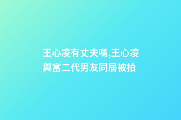 王心凌有丈夫嗎,王心凌與富二代男友同居被拍-第1張-觀點-玄機派