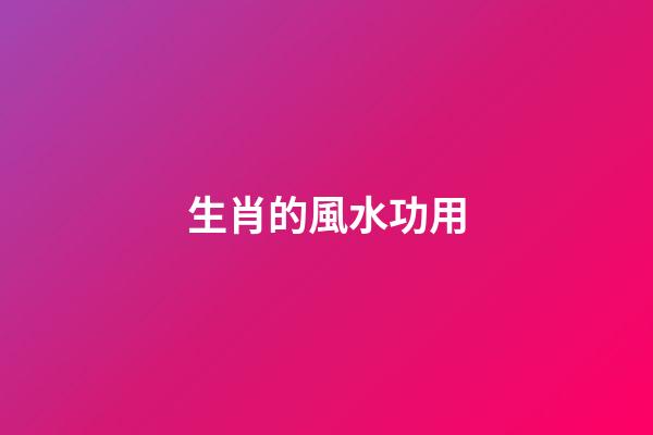 生肖的風水功用