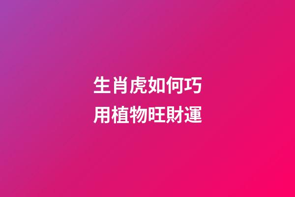 生肖虎如何巧用植物旺財運