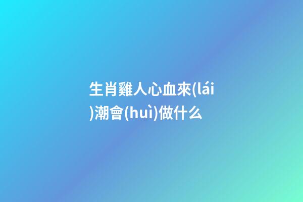生肖雞人心血來(lái)潮會(huì)做什么