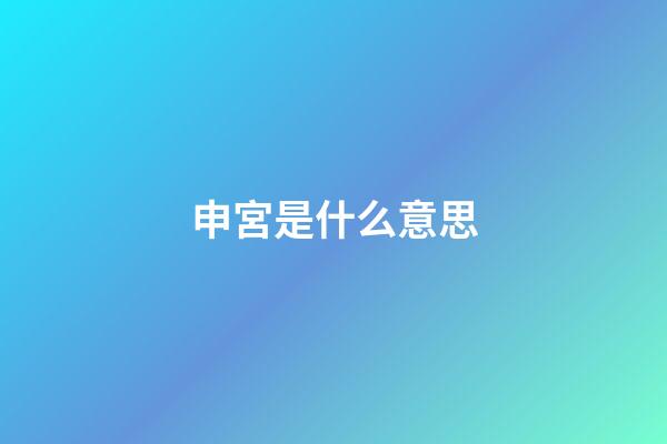 申宮是什么意思