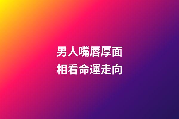 男人嘴唇厚面相看命運走向