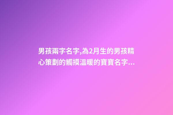男孩兩字名字,為2月生的男孩精心策劃的觸摸溫暖的寶寶名字分享-第1張-觀點(diǎn)-玄機(jī)派
