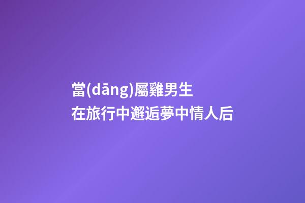 當(dāng)屬雞男生在旅行中邂逅夢中情人后