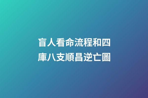 盲人看命流程和四庫八支順昌逆亡圖
