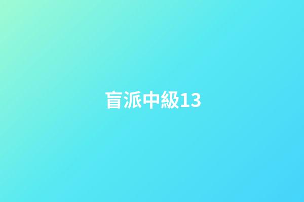 盲派中級13