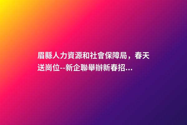 眉縣人力資源和社會保障局，春天送崗位--新企聯舉辦新春招聘會-第1張-觀點-玄機派