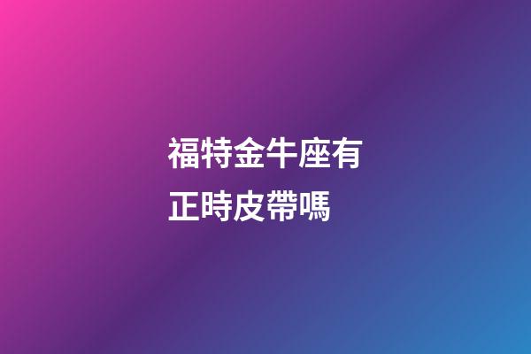 福特金牛座有正時皮帶嗎-第1張-星座運勢-玄機派