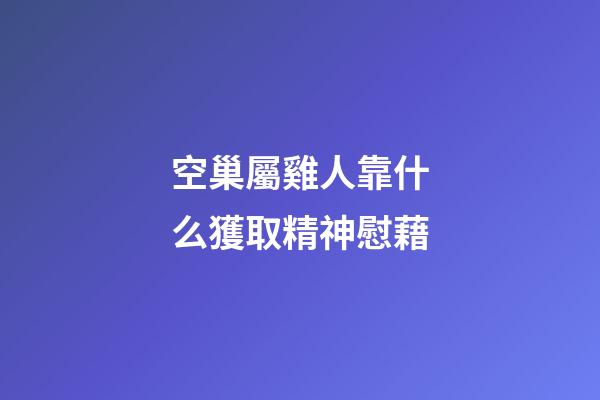 空巢屬雞人靠什么獲取精神慰藉