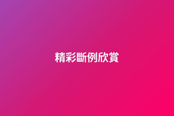 精彩斷例欣賞