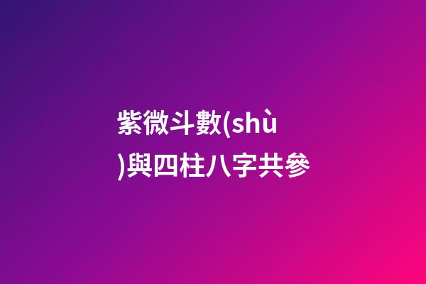 紫微斗數(shù)與四柱八字共參
