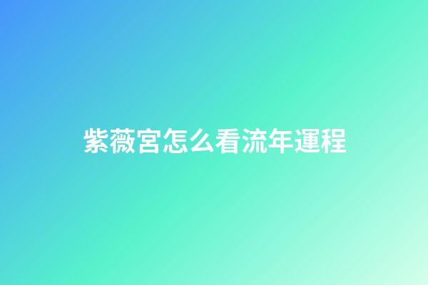 紫薇宮怎么看流年運程