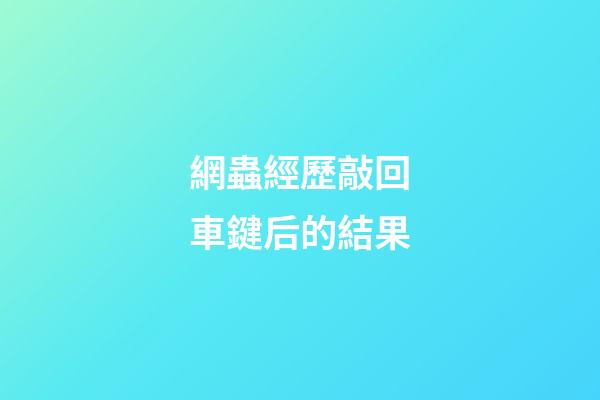 網蟲經歷敲回車鍵后的結果