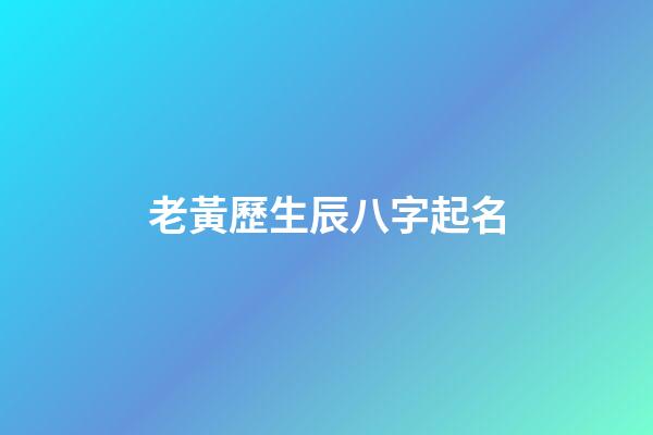 老黃歷生辰八字起名(老黃歷生辰八字測(cè)命運(yùn))