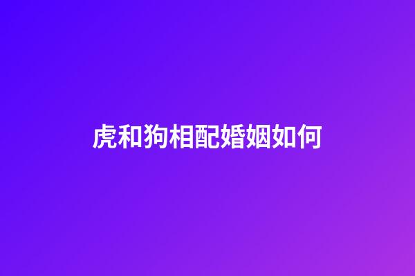 虎和狗相配婚姻如何（狗和虎在一起對誰不利）-第1張-星座運(yùn)勢-玄機(jī)派